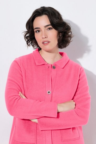 Ulla Popken 854200 Veste polaire Rose - Vestes - Vestes femme grande taille