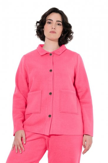 Ulla Popken 854200 Veste polaire Rose - Vestes - Vestes femme grande taille