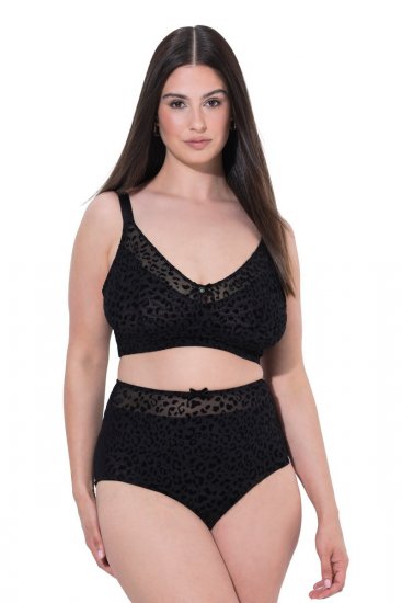 Ulla Popken 854551 Boxers à imprimé animal Noir - Culottes - 