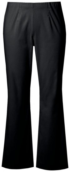 Ulla Popken 854910 Pantalon stretch chaud à taille élastique Noir - Pantalons en tissu - Pantalons fluides femme grande taille