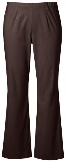 Ulla Popken 854910 Pantalon stretch chaud à taille élastique Brun acajou - Pantalons en tissu - Pantalons fluides femme grande taille