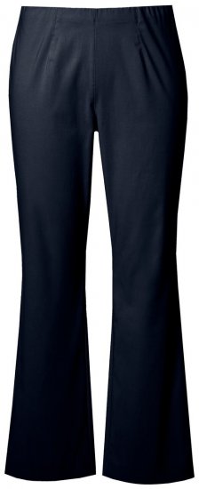 Ulla Popken 854910 Pantalon stretch chaud à taille élastique Bleu marine - Pantalons en tissu - Pantalons fluides femme grande taille