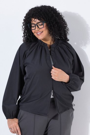 Ulla Popken 854962 Blouson Vert olive - Vestes - Vestes femme grande taille