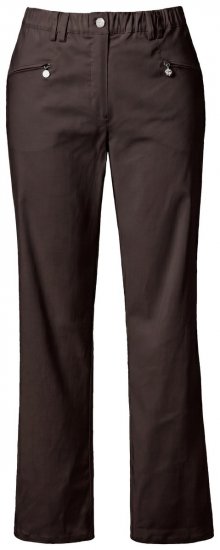 Ulla Popken 854987 Pantalon stretch chaud à ceinture confort Brun acajou - Pantalons en tissu - Pantalons fluides femme grande taille