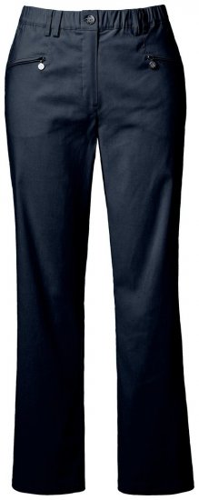 Ulla Popken 854987 Pantalon stretch chaud à ceinture confort Bleu marine - Pantalons en tissu - Pantalons fluides femme grande taille