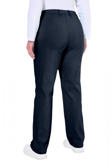 Ulla Popken 854987 Pantalon stretch chaud à ceinture confort Bleu marine - Pantalons en tissu - Pantalons fluides femme grande taille