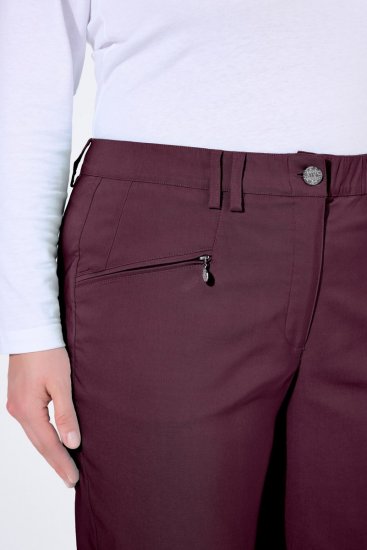 Ulla Popken 854987 Pantalon stretch chaud à ceinture confort Aubergine - Pantalons en tissu - Pantalons fluides femme grande taille