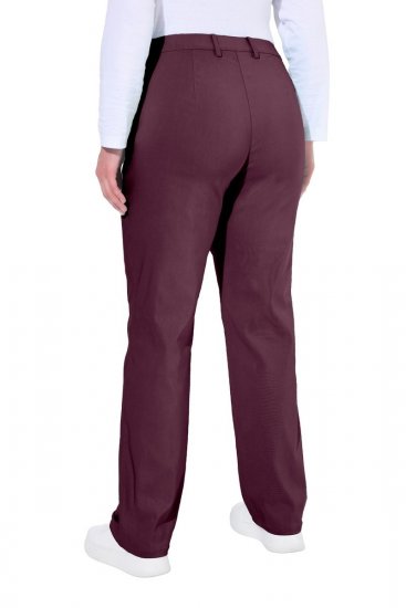 Ulla Popken 854987 Pantalon stretch chaud à ceinture confort Aubergine - Pantalons en tissu - Pantalons fluides femme grande taille
