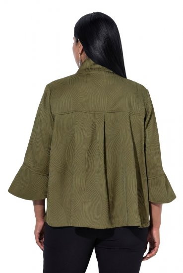 Ulla Popken 855125 Veste Kaki - Vestes - Vestes femme grande taille