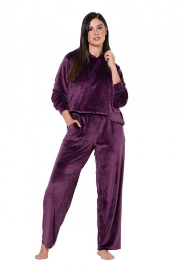 Ulla Popken 856119 Pantalon d'intérieur Prune - Pyjamas/vêtements de détente - 