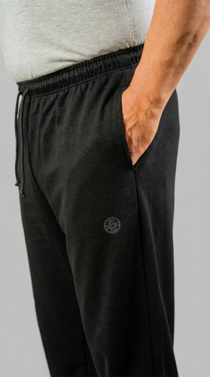 20 Nodi Grecale Stretch Fleece Cotton Sports Pants with Enzyme and Soft Touch Treatment Black - Pantalons/shorts de survêtement - Survêtement/jogging grandes tailles
