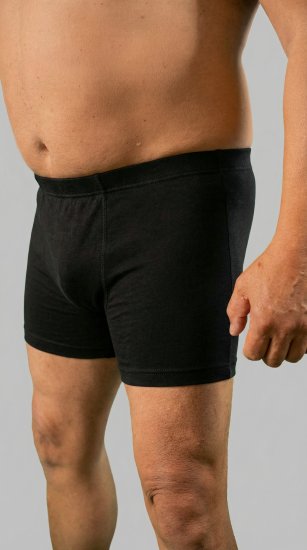 20 Nodi 978 Stretch Cotton Boxer with Internal Elastic Band Black - Boxers - Caleçons grande taille