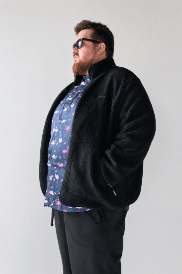 Jack & Jones Norrebro Teddy Jacket Black - Vestes - Vestes Homme Grandes Tailles