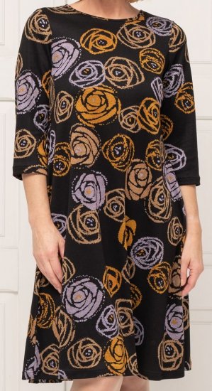 Scandinavian Caramel Flower Petals Dress Lavender and Orange - VÊTEMENTS FEMME 40-66 - 