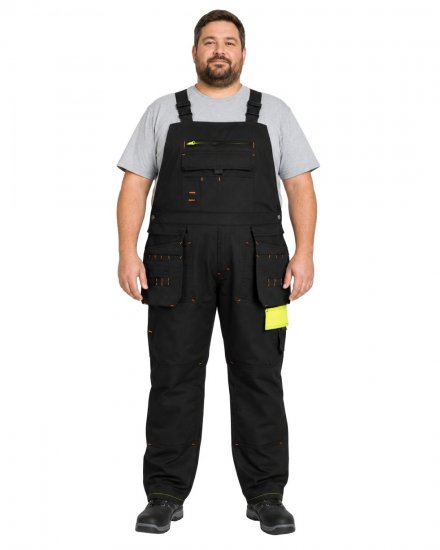 Adamo 109100 Salopette Noir - Vêtements de travail - Vêtements de travail grandes tailles