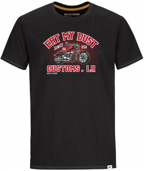 Motley Denim T-shirt Amble Black - T-shirts - T-shirts Homme Grande Taille