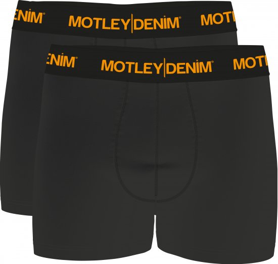 Motley Denim Amsterdam Boxershorts Charcoal 2-pack - Sous-vêtements & bain - Sous-vêtements Grande Taille