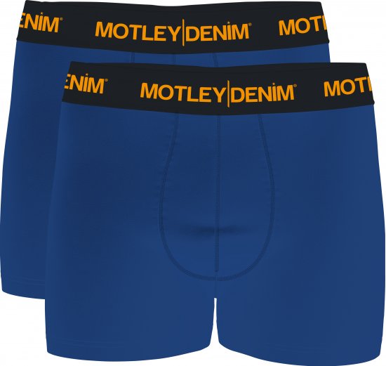 Motley Denim Amsterdam Boxershorts Royal Blue 2-pack - Sous-vêtements & bain - Sous-vêtements Grande Taille
