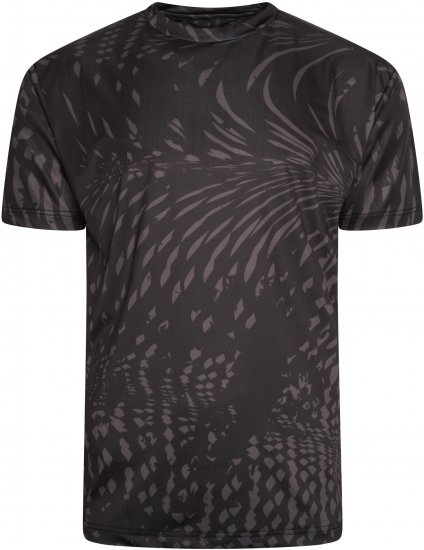 Kam Jeans AP003 Active Performance Marl Tee Black - T-shirts - T-shirts Homme Grande Taille