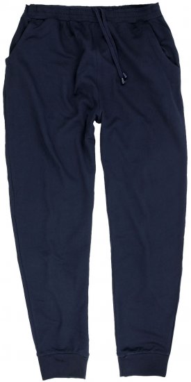 Adamo Athen Sweatpants with Cuffs Navy - Pantalons/shorts de survêtement - Survêtement/jogging grandes tailles
