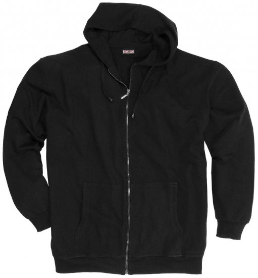 Adamo Athen Hoodie with Zipper Black - Sweatshirts & hoodies - Sweatshirts/Hoodies grande taille homme