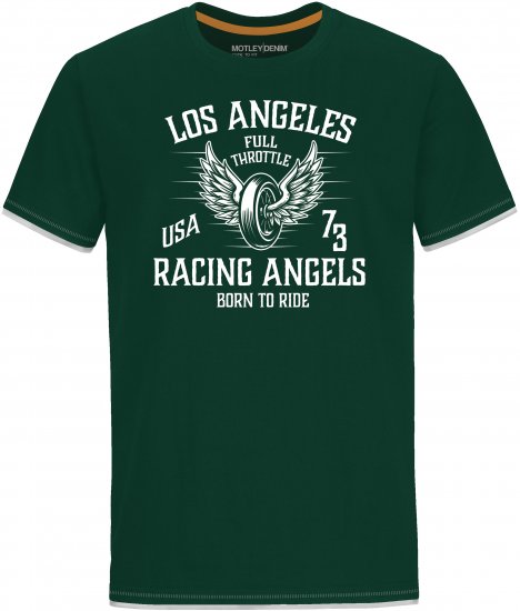 Motley Denim Barnet T-Shirt Racing Green - T-shirts - T-shirts Homme Grande Taille