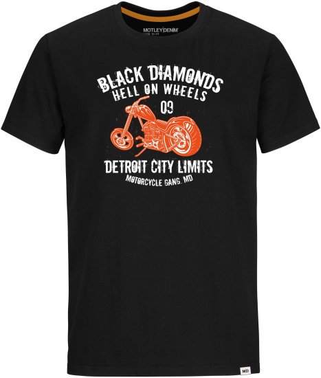 Motley Denim Bracknell T-Shirt Black - T-shirts - T-shirts Homme Grande Taille