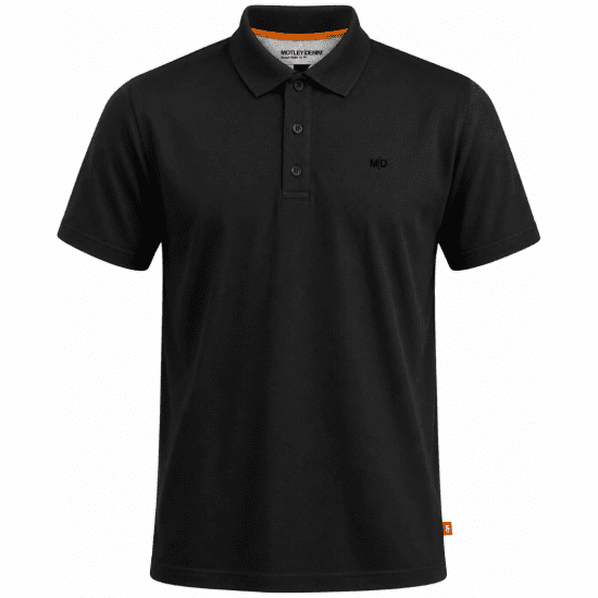 Motley Denim Bratislava Polo Black - Polos - Polos homme grande taille