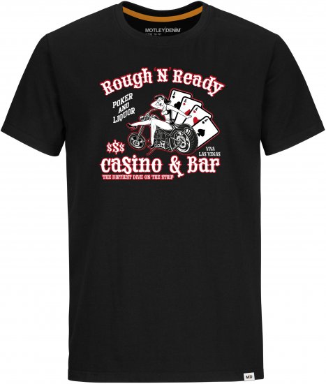 Motley Denim BROOKVILLE T-shirt Black - T-shirts - T-shirts Homme Grande Taille