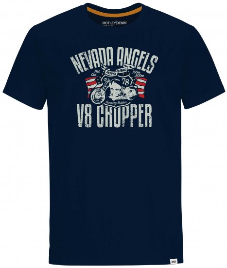 Motley Denim Cambridge T-shirt Navy - T-shirts - T-shirts Homme Grande Taille