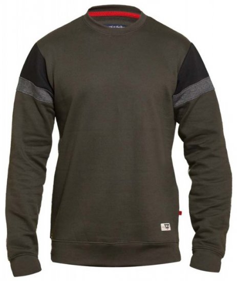 D555 Clermont Sweatshirt Khaki - Sweatshirts & hoodies - Sweatshirts/Hoodies grande taille homme