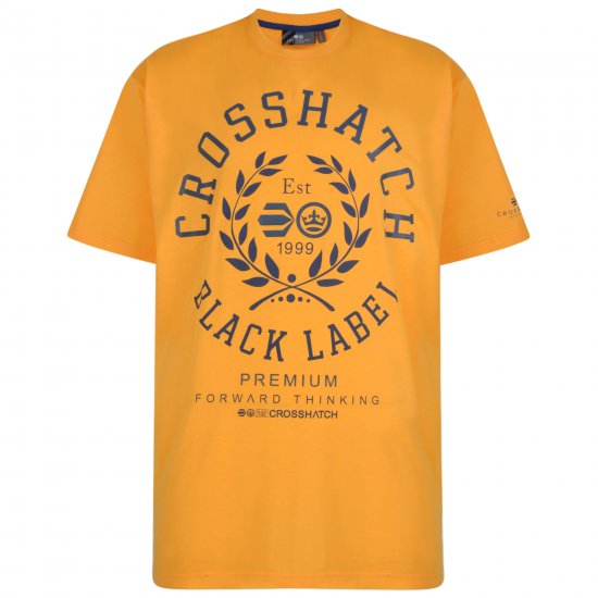 Crosshatch Laygos T-shirt Yellow - T-shirts - T-shirts Homme Grande Taille