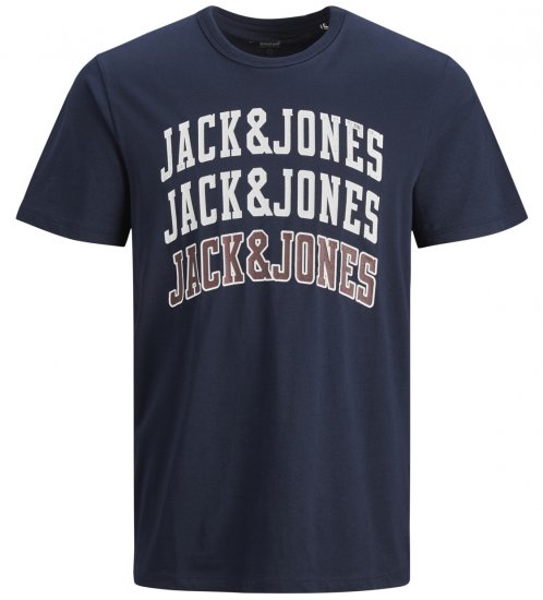 Jack & Jones JJCROSSING T-shirt Navy - T-shirts - T-shirts Homme Grande Taille