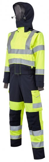 Leo Honeychurch EcoViz 10KX Performance+ Women's Breathable 2-Part Coverall Hi-Vis Yellow/Navy - Vêtements de travail - 