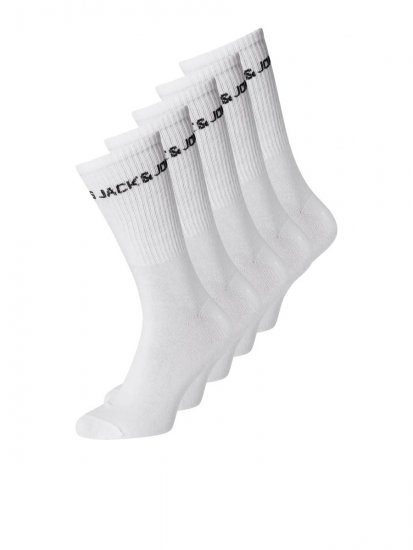 Jack & Jones Basic Logo Chaussettes de tennis Blanc lot de 5 - Sous-vêtements & bain - Sous-vêtements Grande Taille