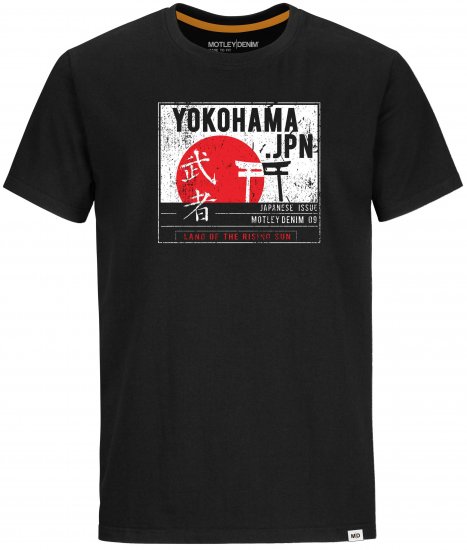 Motley Denim Derby T-shirt Black - T-shirts - T-shirts Homme Grande Taille