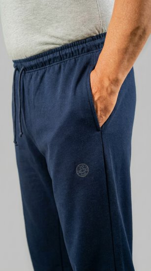 20 Nodi Grecale Stretch Fleece Cotton Sports Pants with Enzyme and Soft Touch Treatment Navy - Pantalons/shorts de survêtement - Survêtement/jogging grandes tailles