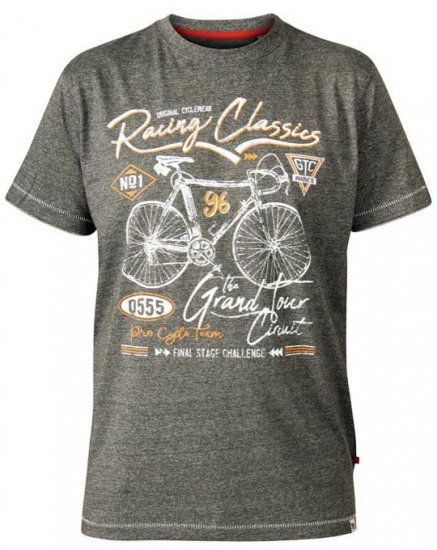 D555 Eastwood Bicycle Crew Neck T-Shirt Khaki - T-shirts - T-shirts Homme Grande Taille