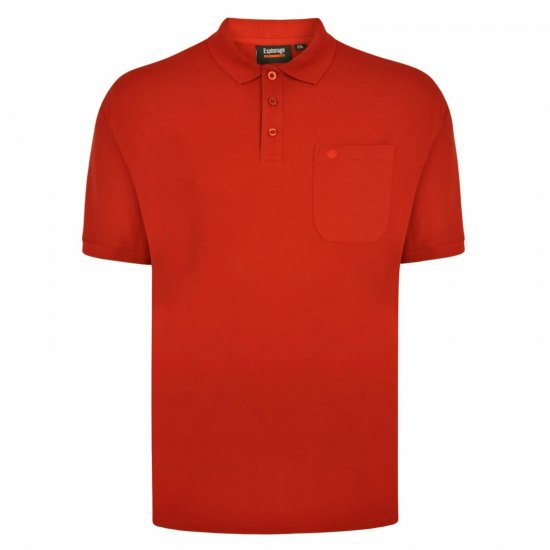 Espionage P074C Polo Manches Courtes Terracotta - Polos - Polos homme grande taille