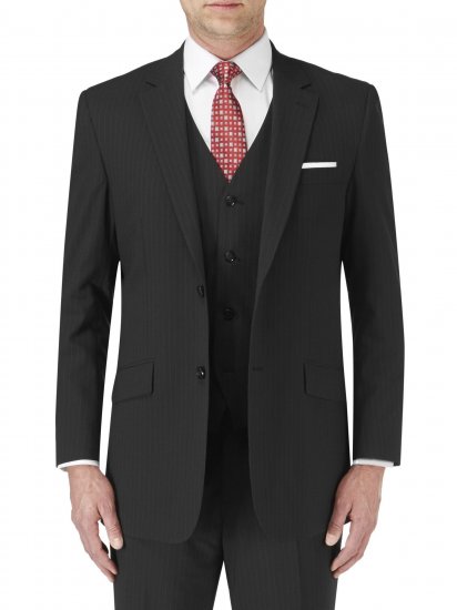 Skopes Darwin Suit jacket Black stripe - Costumes - Costumes grandes tailles 