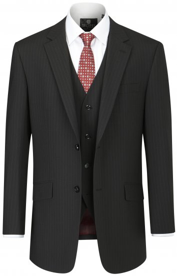 Skopes Darwin Suit jacket Black stripe - Costumes - Costumes grandes tailles 