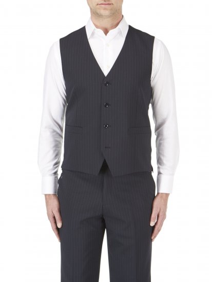 Skopes Darwin Waistcoat Black stripe - Costumes - Costumes grandes tailles 