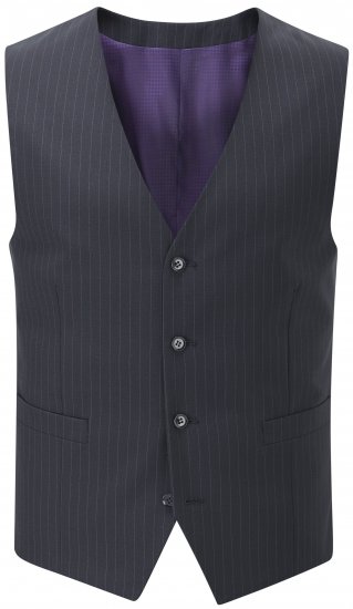 Skopes Darwin Waistcoat Black stripe - Costumes - Costumes grandes tailles 