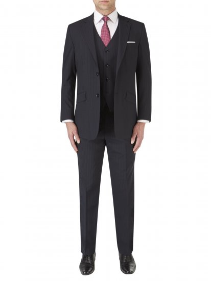 Skopes Darwin Waistcoat Black stripe - Costumes - Costumes grandes tailles 