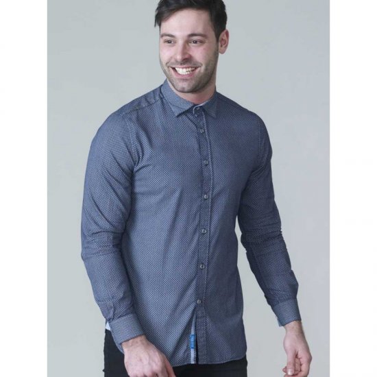 D555 Kermit Long Sleeve Printed Shirt - Chemises - Chemises Grandes Tailles Hommes