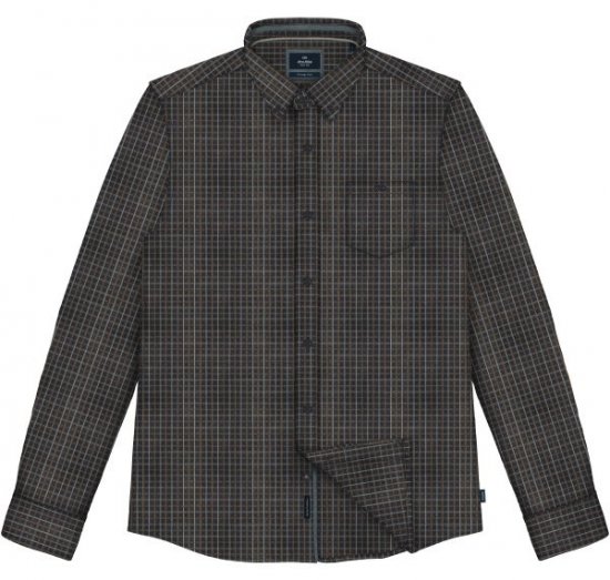 Double Outfitters FS-5230 Chemise à carreaux Bleu marine/Marron - Chemises - Chemises Grandes Tailles Hommes
