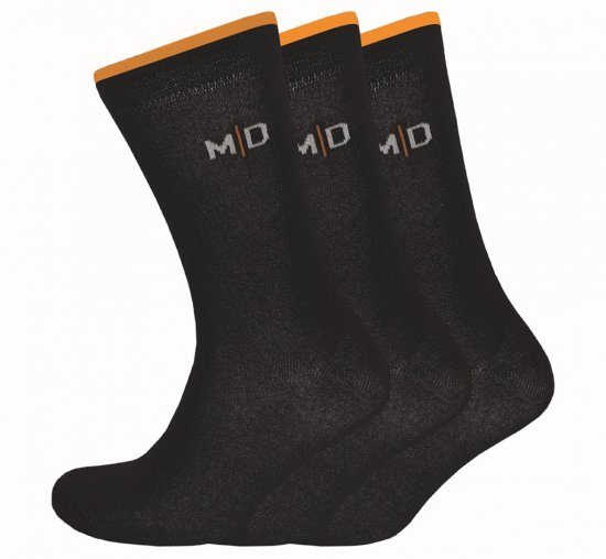 Motley Denim George Socks 3-Pack Black - Sous-vêtements & bain - Sous-vêtements Grande Taille