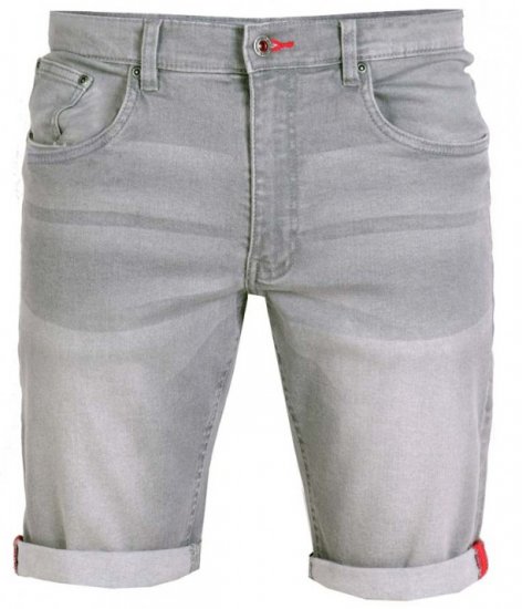 D555 Griffin Denim Shorts Grey - Shorts - Shorts hommes grande taille