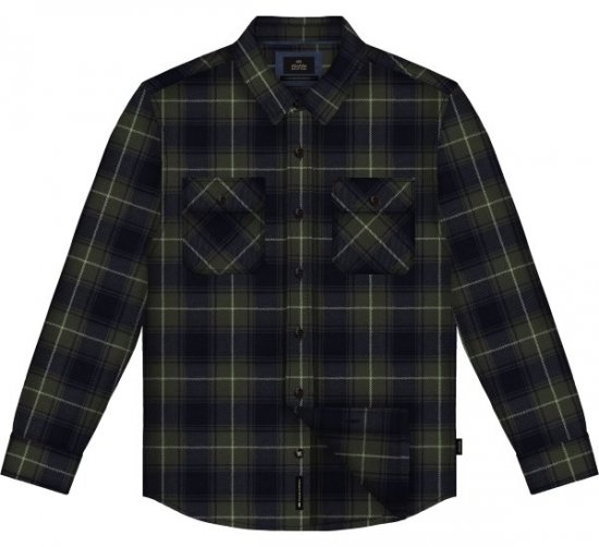 Double Outfitters GS-5233 Chemise en flanelle Olive/Bleu - Chemises - Chemises Grandes Tailles Hommes