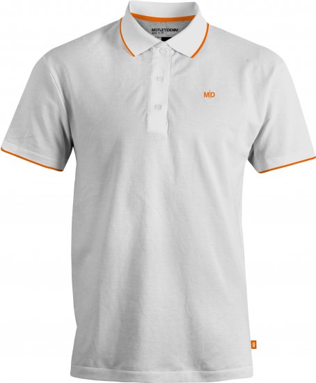 Motley Denim Helsinki Polo White - Polos - Polos homme grande taille